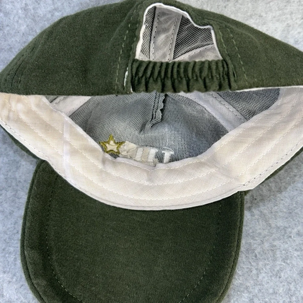 LIL' MAN Baby Baseball Cap Infant Hat Olive Green Embroidered Elastic Back